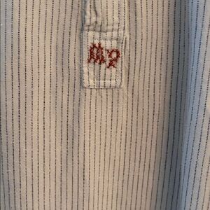 Magnolia Pearl White and Black Striped Shirt.